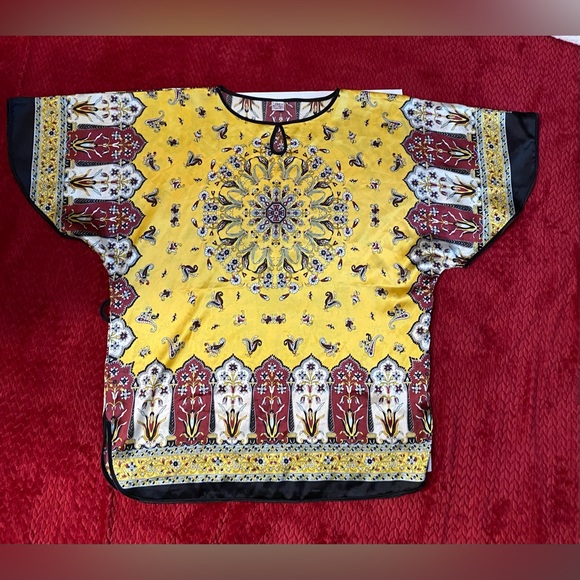 NK 100% silk Top blouse Designer Fashion Chic women’s size 1X? Floral print - Picture 4 of 14